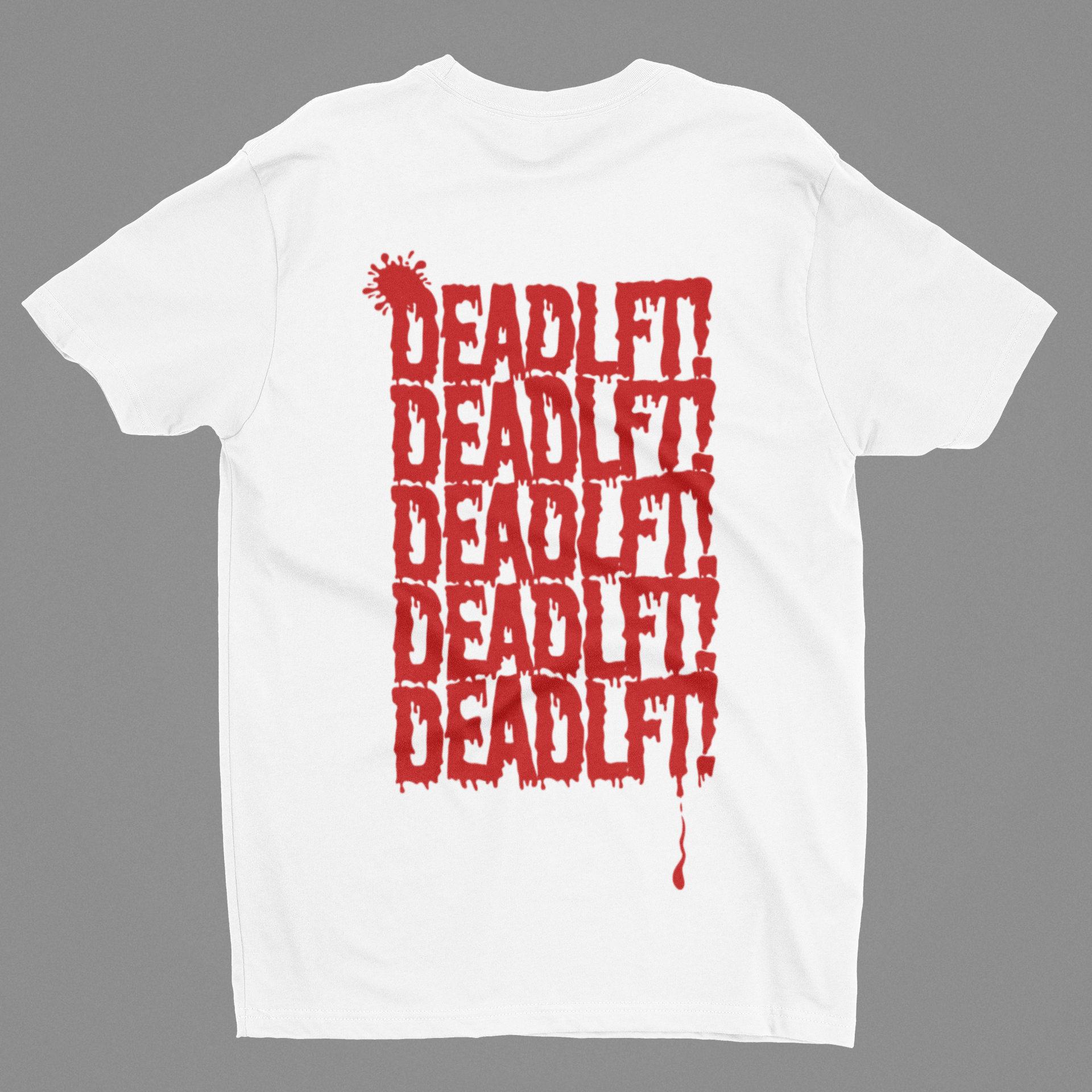 DEADLFT Drip Tee - Red on White