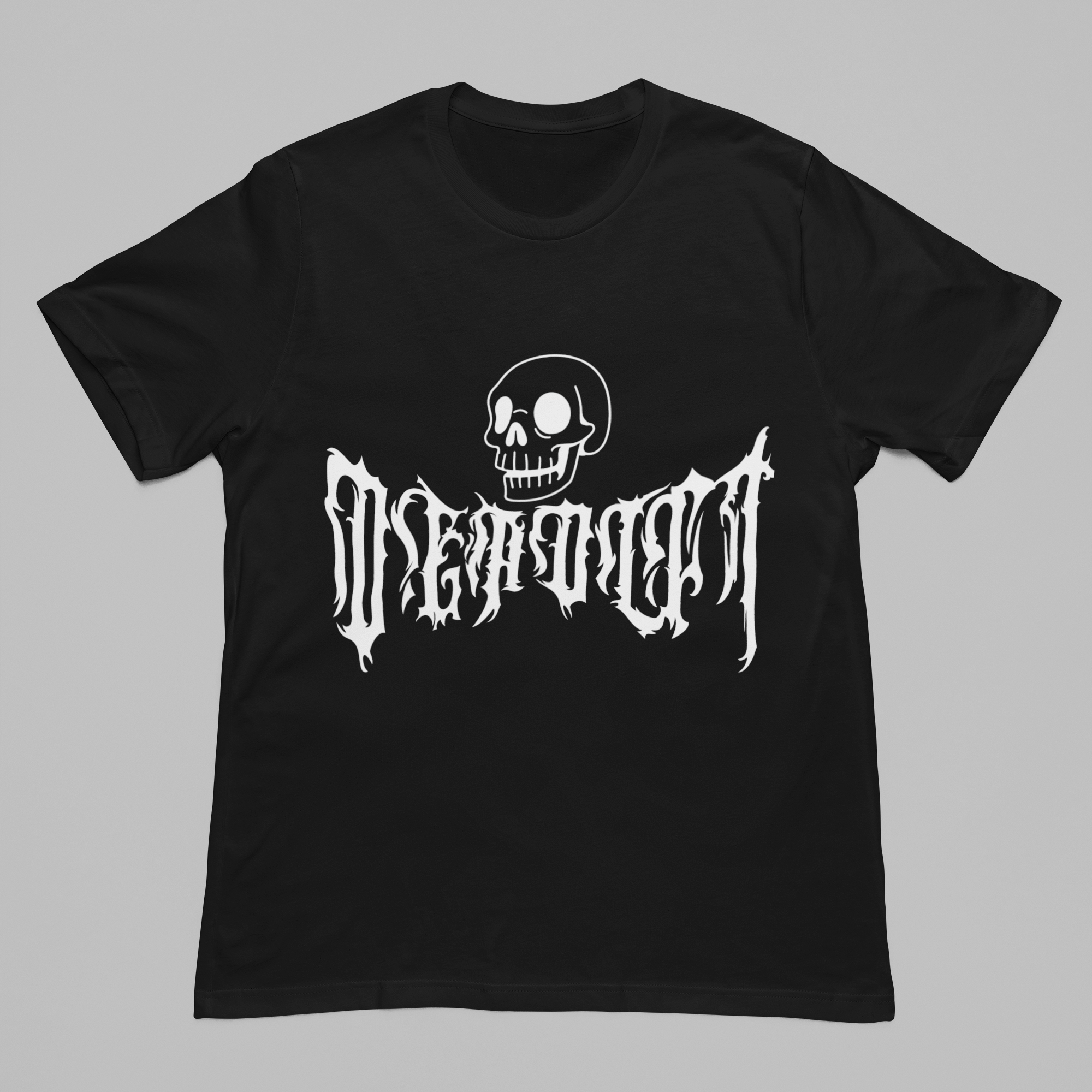 DEADLFT Black Metal Skull Logo Cotton Tee