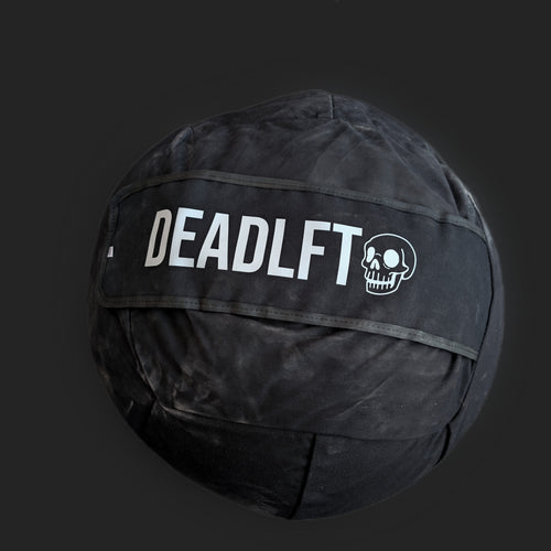 Strongman Sandbag ball bag atlas sandstone stone black with deadlft branding 